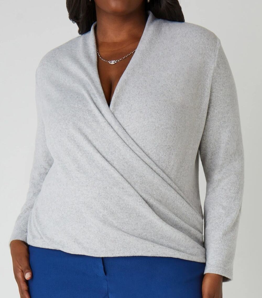 PLUS Size 22/24 3X | Women’s Cozy Stretchy Brushed Hacci Knit Sweater Top | NWT